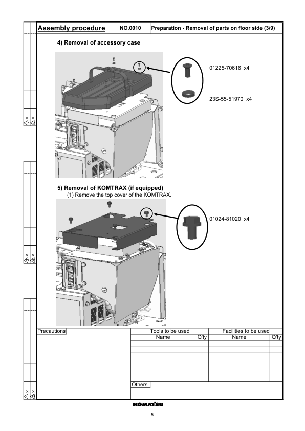 Komatsu GD755-5R Motor Grader Field Assembly Instruction SN 10001 and UP - Image 10
