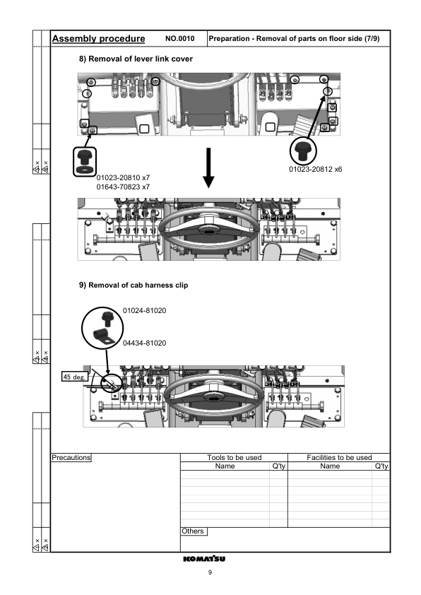 Komatsu GD755-5R Motor Grader Field Assembly Instruction SN 10001 and UP - Image 5