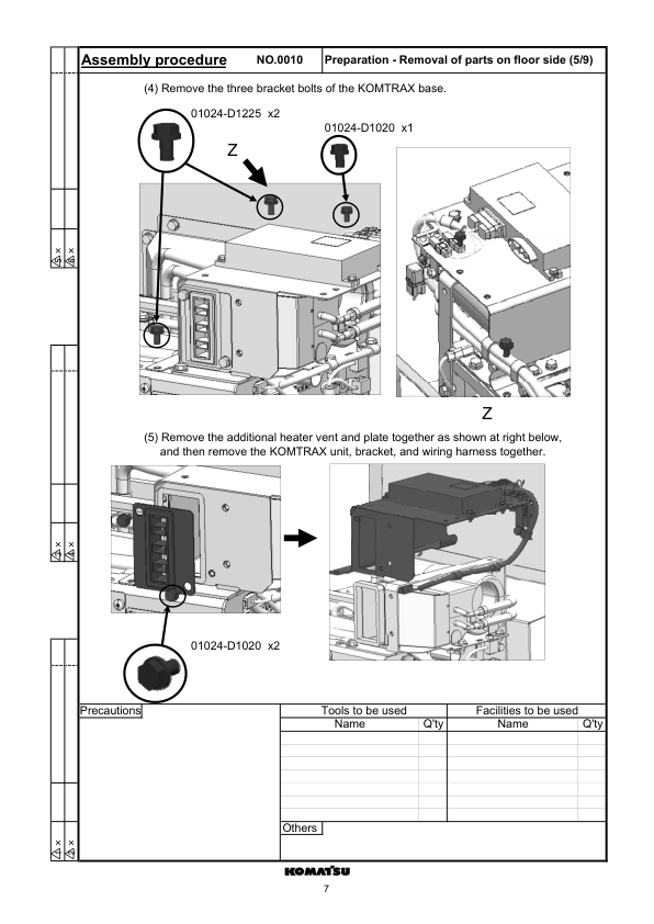 Komatsu GD755-5R Motor Grader Field Assembly Instruction SN 10001 and UP - Image 3