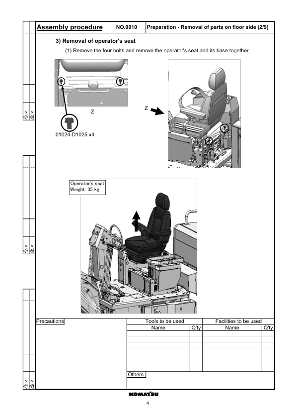 Komatsu GD755-5R Motor Grader Field Assembly Instruction SN 10001 and UP - Image 9