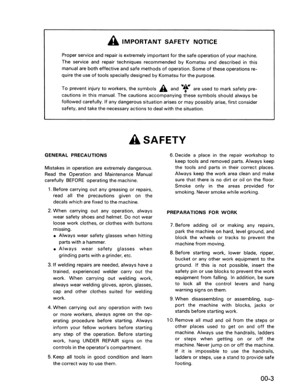 Komatsu GD825A-1 Motor Grader Workshop Manual SN 10002 and UP - Image 10