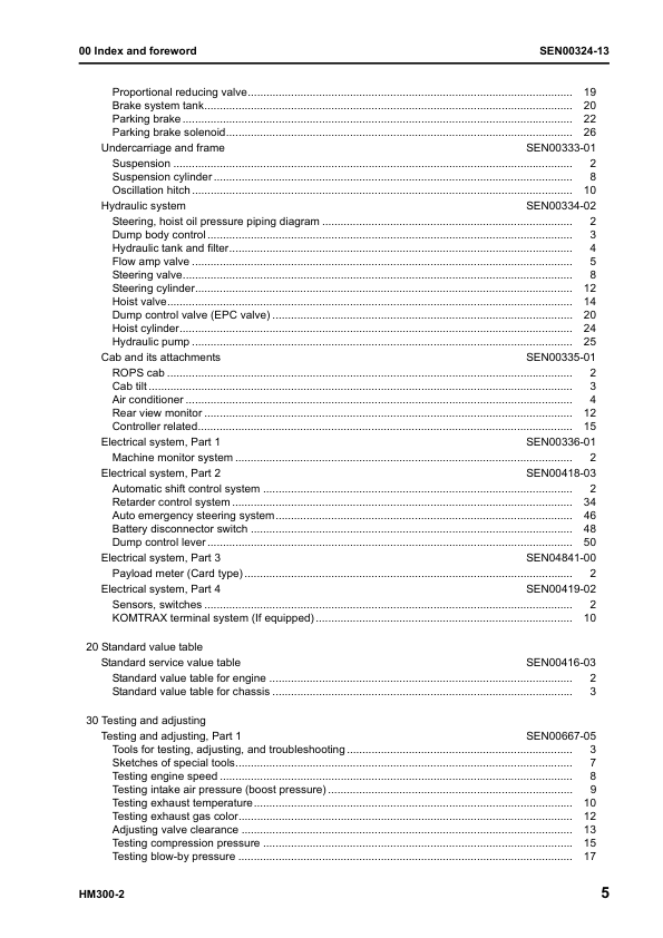 Komatsu HM300-2 Dump Truck Workshop Manual SN 2001 and UP - Image 9