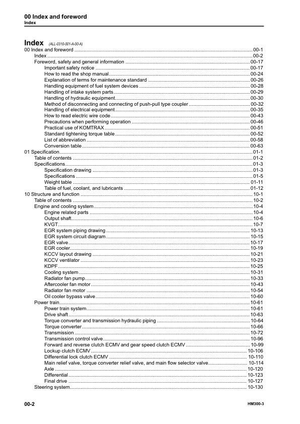 Komatsu HM300-3 Dump Truck Workshop Manual SN 3001 and UP - Image 7