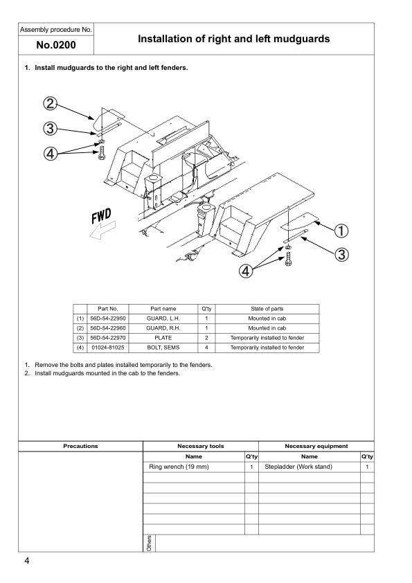 Komatsu HM350-2 Dump Truck Field Assembly Instruction SN 2001 and UP - Image 8