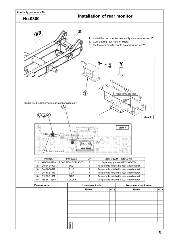 Komatsu HM350-2 Dump Truck Field Assembly Instruction SN 2001 and UP - Image 9