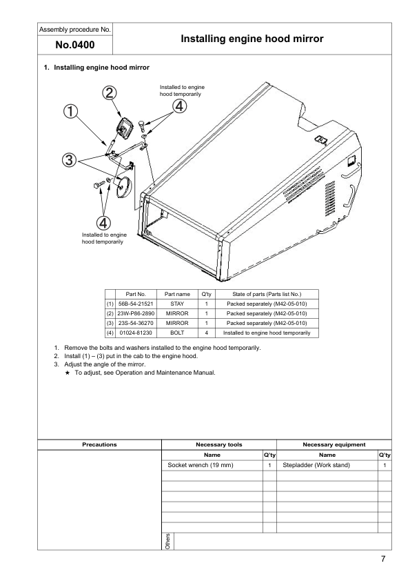 Komatsu HM400-2 Dump Truck Field Assembly Manual - Image 4