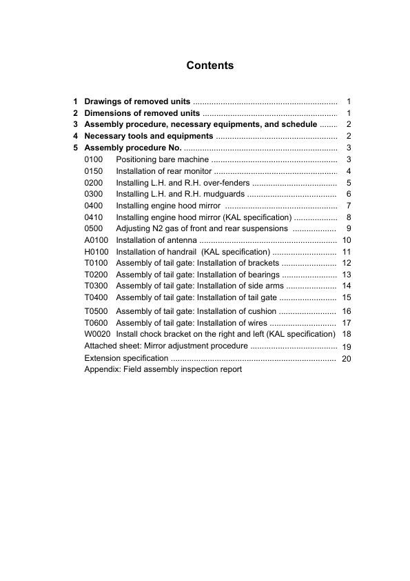 Komatsu HM400-2 Dump Truck Field Assembly Manual - Image 7