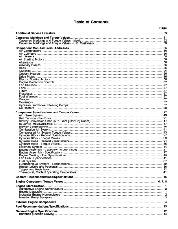 Komatsu KDC 410 610 Series Diesel Engine Specification Manual - Image 7