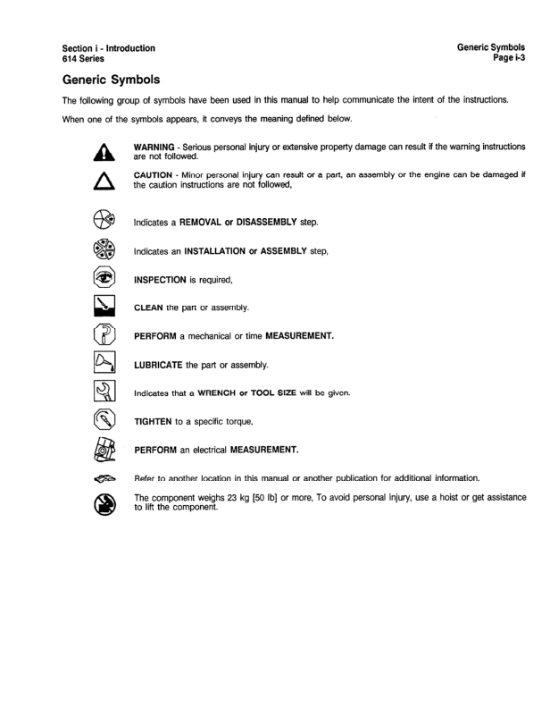 Komatsu KDC 614 Series Diesel Repair Manual 1991 Series CEBM614TR1 - Image 10