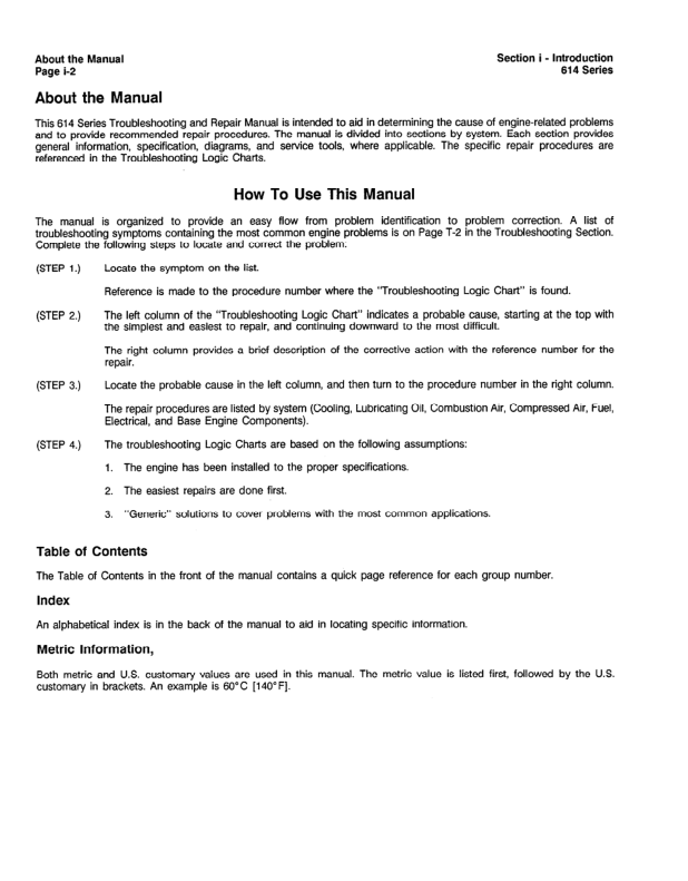 Komatsu KDC 614 Series Diesel Repair Manual 1991 Series CEBM614TR1 - Image 9