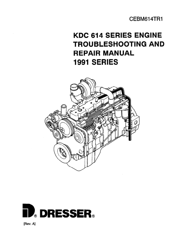 Komatsu KDC 614 Series Diesel Repair Manual 1991 Series CEBM614TR1 - Image 2