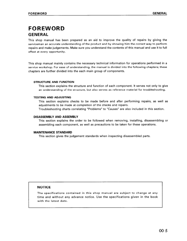 Komatsu PC1000-1 LC-1 SE-1 SP-1 Excavator Workshop Manual SN 10001 and UP - Image 3