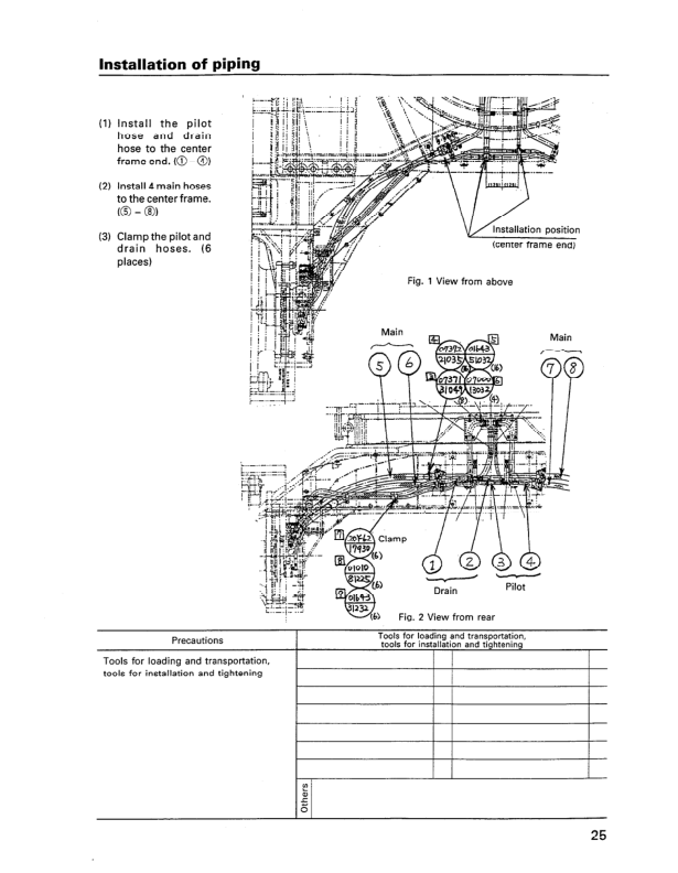 Komatsu PC1100-6 SP-6 LC-6 Excavator Field Assembly Instruction SN 10001 and UP - Image 10