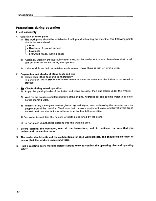 Komatsu PC1100-6 SP-6 LC-6 Excavator Field Assembly Instruction SN 10001 and UP - Image 4