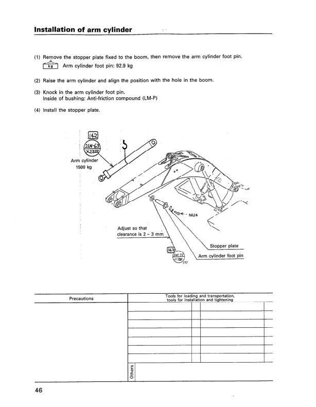 Komatsu PC1100-6 SP-6 LC-6 Excavator Field Assembly Instruction SN 10001 and UP - Image 12