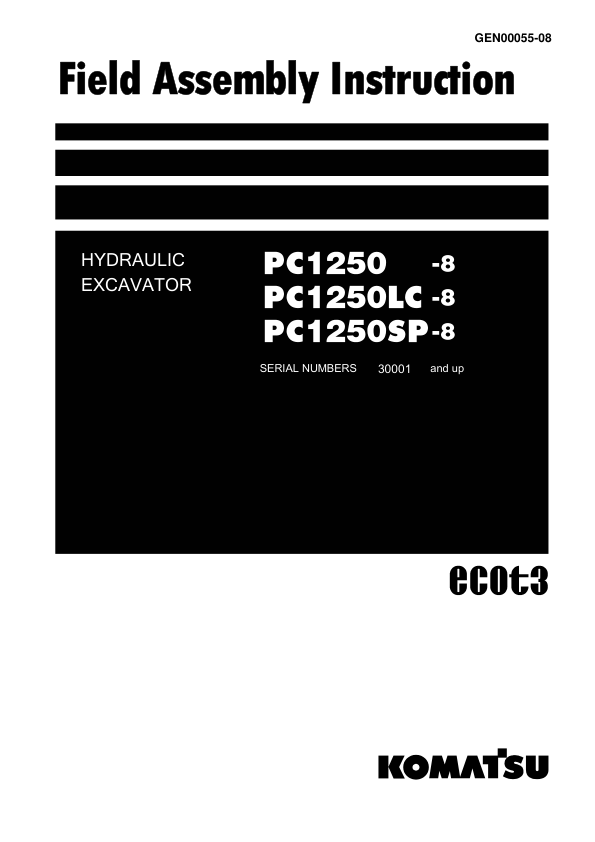 Komatsu PC1250-8 LC-8 SP-8 Excavator Workshop Manual SN 30001 and UP - Image 2
