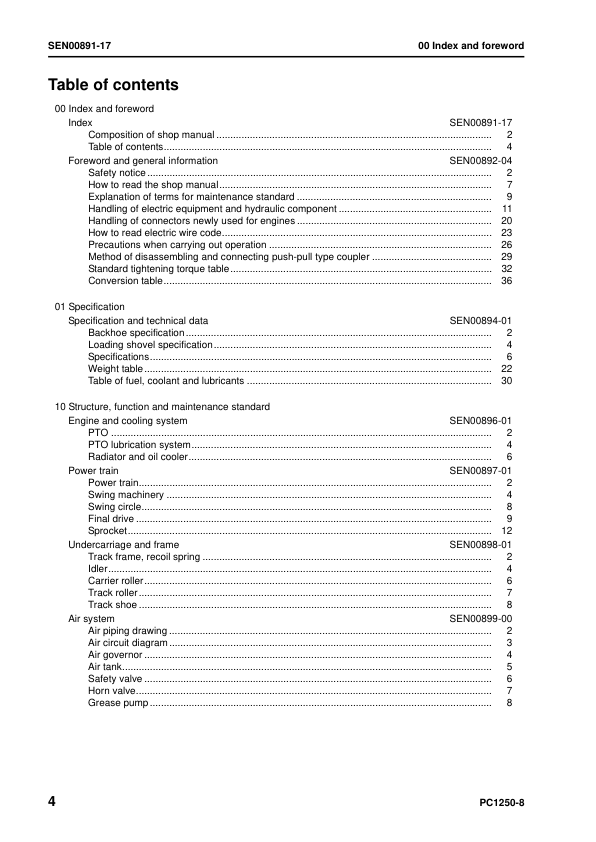 Komatsu PC1250-8 SP-8 LC-8 Excavator Workshop Manual SN 30001 and UP - Image 9