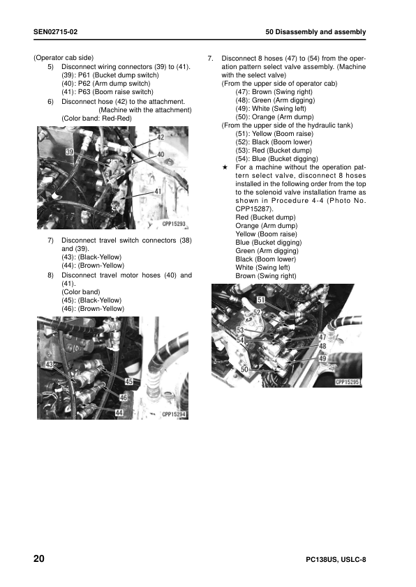 Komatsu PC138US-8 PC130USLC-8 Excavator Workshop Manual SN 20001 and UP - Image 21