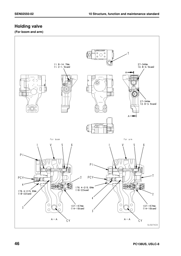 Komatsu PC138US-8 PC130USLC-8 Excavator Workshop Manual SN 20001 and UP - Image 13