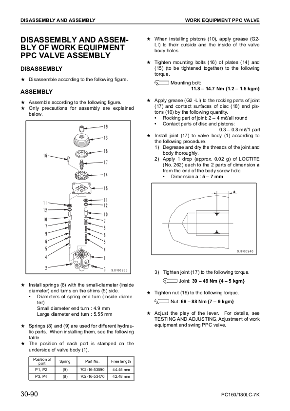 Komatsu PC160LC-7K PC180LC-7K Excavator Workshop Manual SN K40001 and UP - Image 18