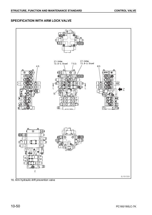 Komatsu PC160LC-7K PC180LC-7K Excavator Workshop Manual SN K40001 and UP - Image 19