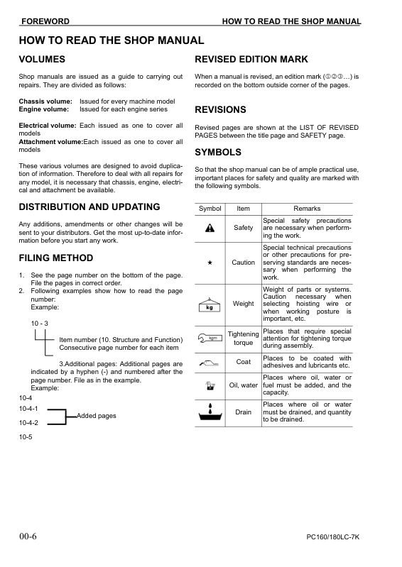 Komatsu PC160LC-7K PC180LC-7K Excavator Workshop Manual SN K40001 and UP - Image 9