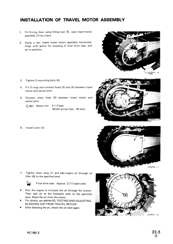 Komatsu PC180LC-3 LLC-3 NLC-3 Excavator Workshop Manual SN 1001 K10001 and UP - Image 14