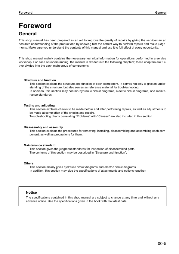 Komatsu PC18MR-2 Excavator Workshop Manual SN 10001 and UP - Image 10