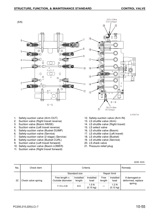 Komatsu PC200 200LC-7 PC210 200LC-7 PC220 220LC-7 Galeo Excavator Workshop Manual - Image 21