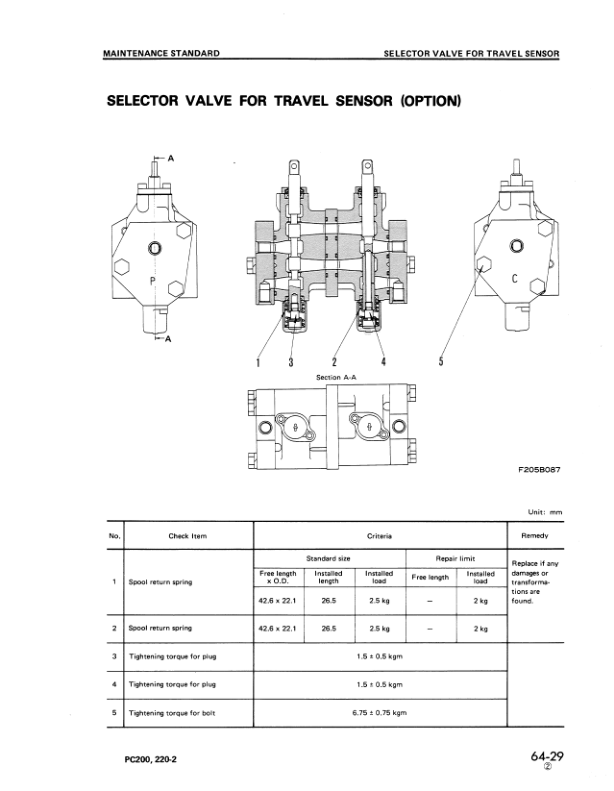 Komatsu PC200 PC200LC-2 PC220 Excavator Workshop Manual SN 15001 11001 and UP - Image 10