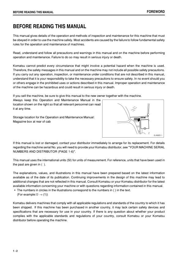 Komatsu PC228US-8 PC228USLC-8 Excavator Operation and Maintenance Manual SN 50001 and UP - Image 5