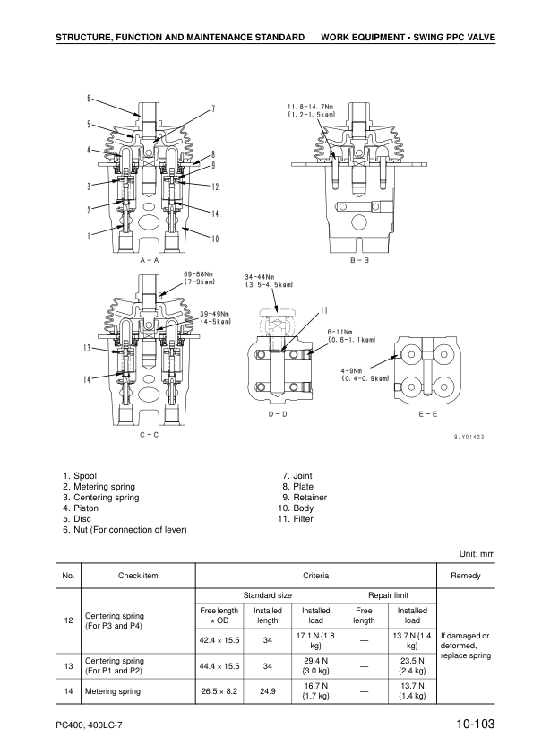 Komatsu PC400-7 PC400LC-7 Excavator Workshop Manual SN 50001 and UP - Image 12