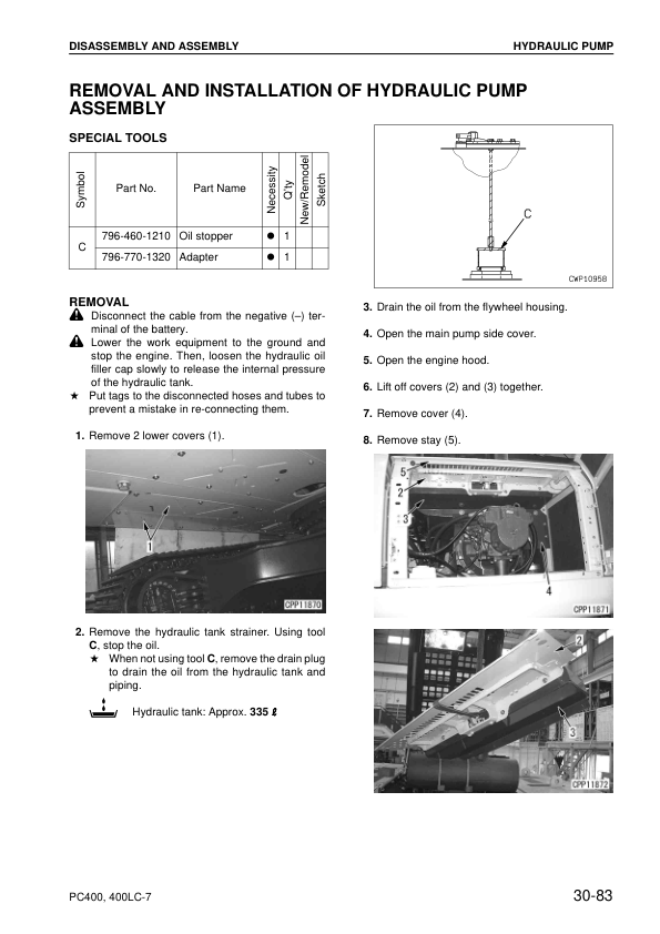 Komatsu PC400-7 PC400LC-7 Excavator Workshop Manual SN 50001 and UP - Image 18