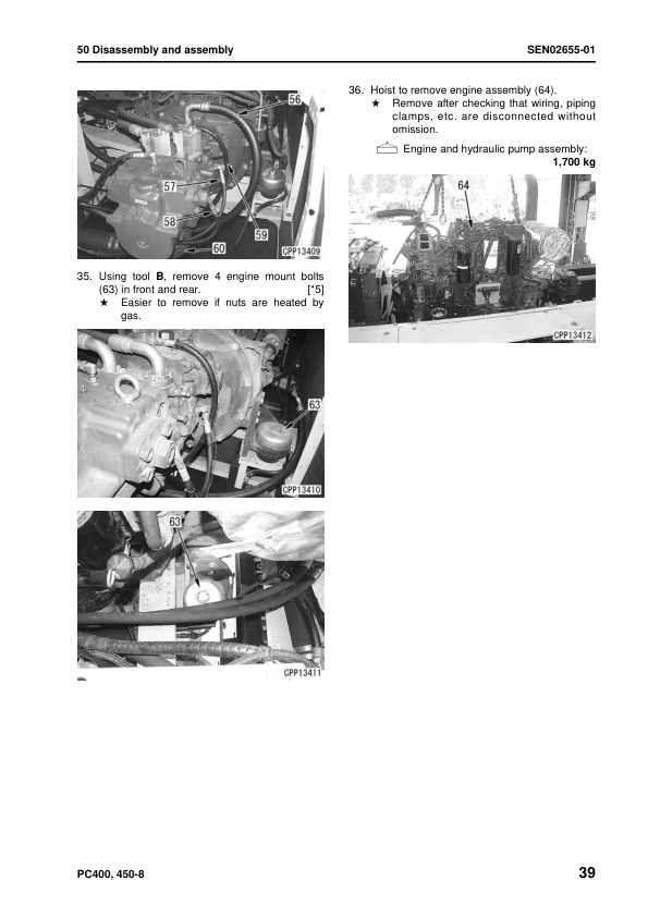 Komatsu PC400-8 PC400LC-8 PC450-8 PC450LC-8 Excavator Workshop Manual SN 70001 and UP - Image 19