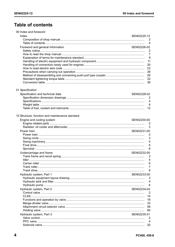 Komatsu PC400-8 PC400LC-8 PC450-8 PC450LC-8 Excavator Workshop Manual SN 70001 and UP - Image 8