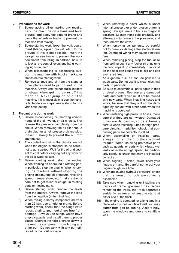 Komatsu PC400 PC450 LC-7 Excavator Workshop Manual SN 50001 20001 and UP - Image 3