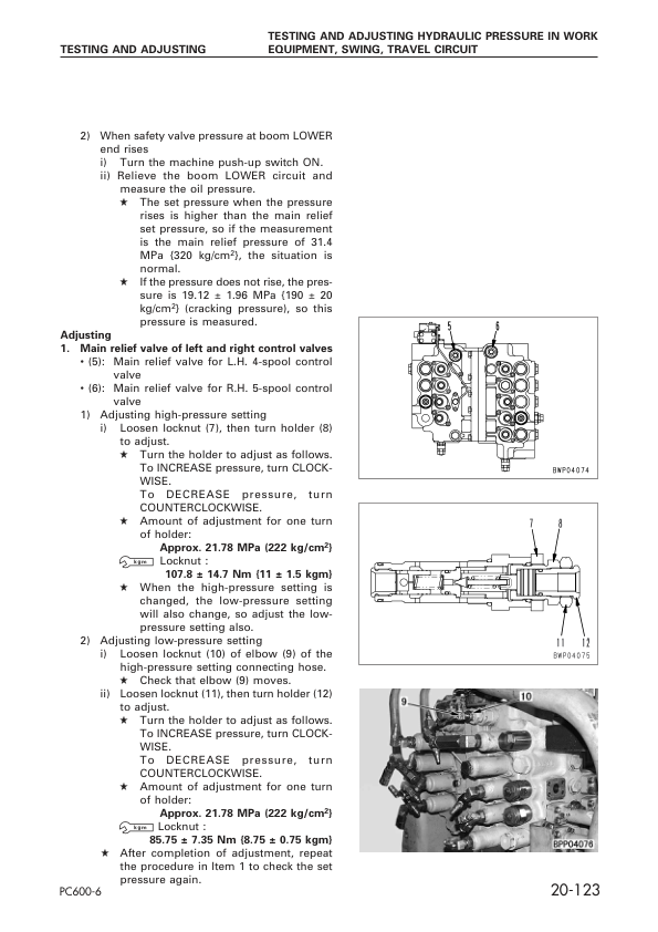 Komatsu PC600LC-6 Excavator Workshop Manual SN 11064 and UP - Image 13