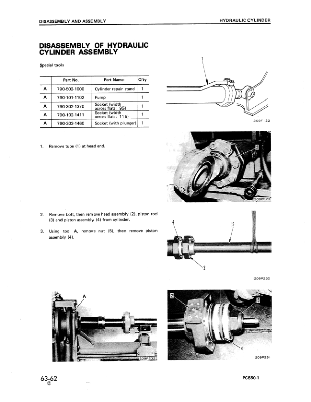 Komatsu PC650-1 Excavator Workshop Manual SN 10007 and UP - Image 10
