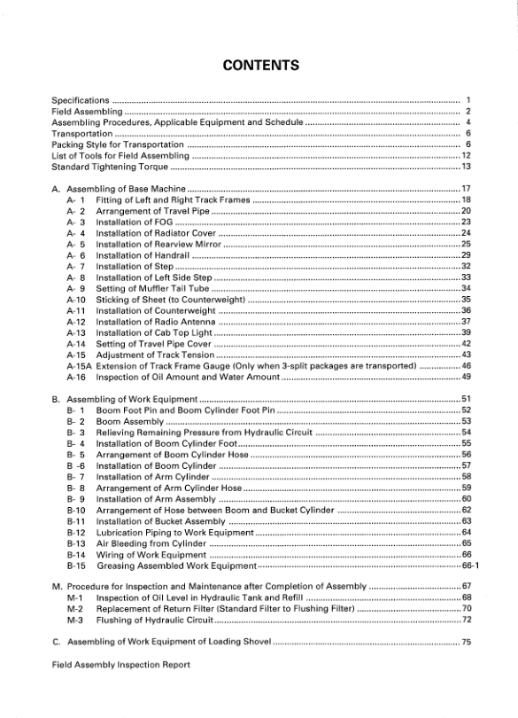Komatsu PC750-6 SE-6 LC-6 PC800-6 SE-6 Excavator Field Assmbly Manual SN 11001 and UP - Image 5