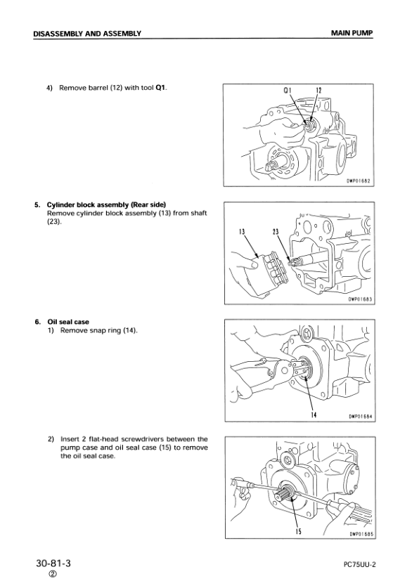 Komatsu PC75UU-2 Excavator Workshop Manual SN 5001 and UP - Image 15