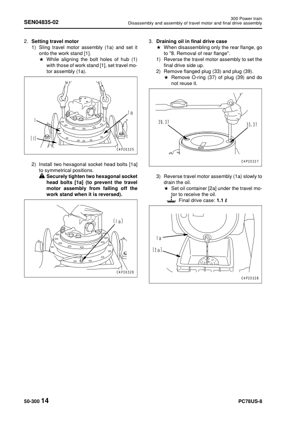 Komatsu PC78US-8 Excavator Workshop Manual SN 15001 and UP Printed Book - Image 17