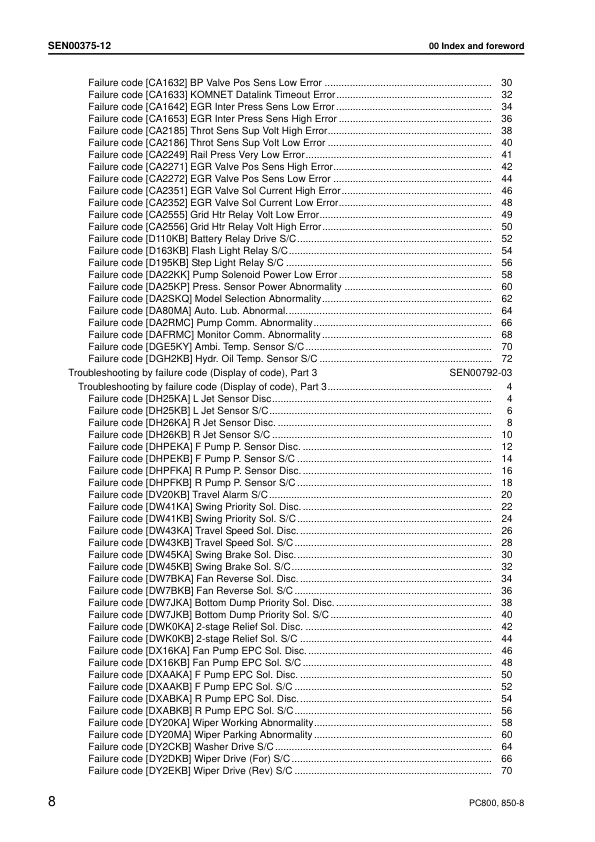 Komatsu PC800 LC SE-8 PC850 SE-8 Excavator Workshop Manual SN 50001 10001 and UP SEN0037312 Printed Book - Image 3