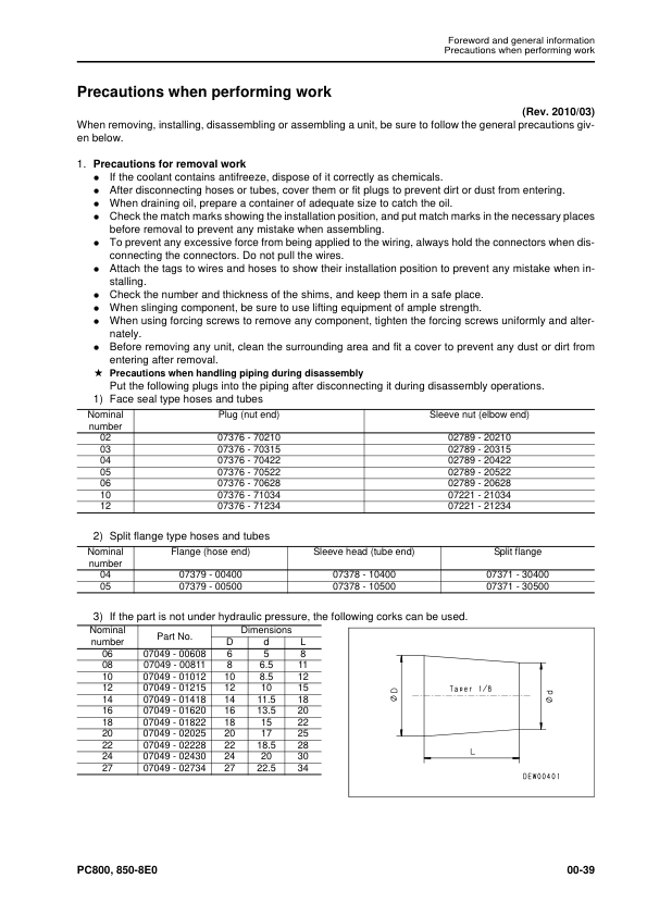Komatsu PC800 LC SE-8E0 OC850 SE-8E0 Excavator Workshop Manual SN 65001 and UP - Image 17