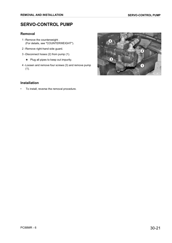 Komatsu PC88MR-6 Excavator Workshop Manual SN F00003 and UP Printed Book - Image 14