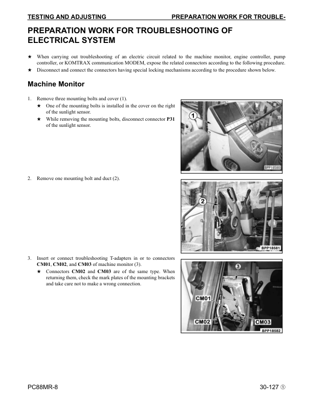 Komatsu PC88MR-8 Excavator Workshop Manual SN A90001 and UP Printed Book - Image 15