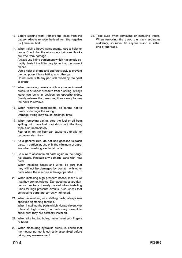 Komatsu PC95R-2 Excavator Workshop Manual SN 21D5000001 and UP - Image 8