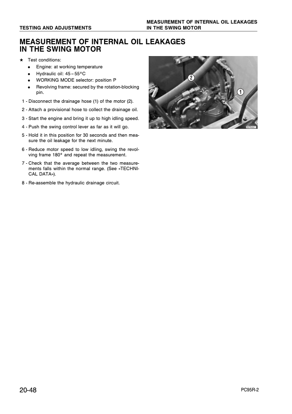 Komatsu PC95R-2 Excavator Workshop Manual SN 21D5000001 and UP - Image 12