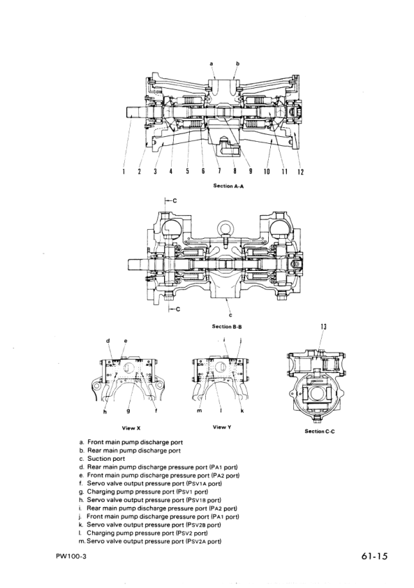Komatsu PW100-3 Wheeled Excavator Workshop Manual SN 1890 and UP Printed Book - Image 16