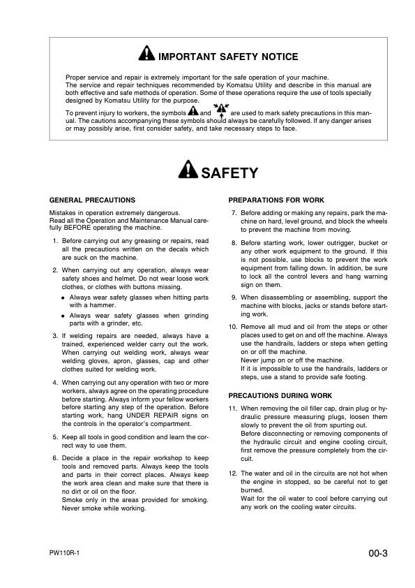 Komatsu PW110R-1 Wheeled Excavator Workshop Manual SN 2260000001 and UP Printed Book - Image 8