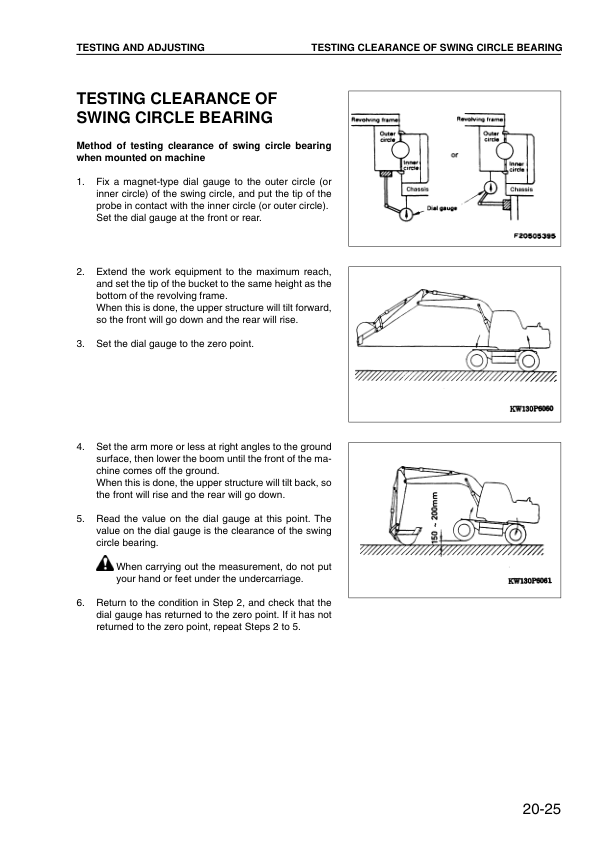Komatsu PW130ES-6K Wheeled Excavator Workshop Manual UEBM001202 Printed Book - Image 11